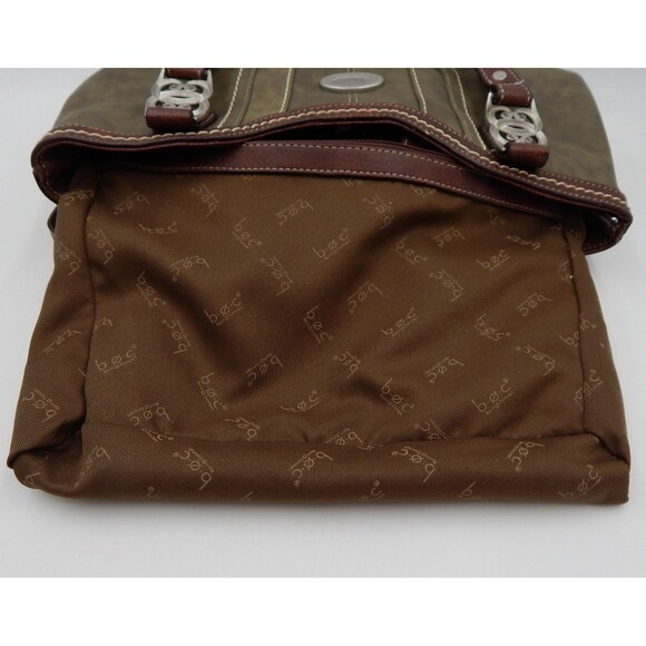 BOC Bøc Born Concept Green Tan Brown Handbag Purse Shoulder Bag Pockets - Picture 13 of 16